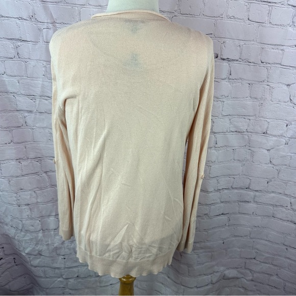 talbots sweater Cardigan w/ tank light dusty pink cotton blend sz L - Picture 3 of 11